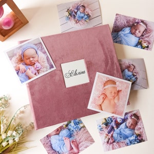 Babybuch aus Samt, Erinnerungsalbum Erstes Jahr Buch, Babyparty Gästebuch, Erstes Jahr Baby Memory Buch als modernes Baby Shower Geschenk
