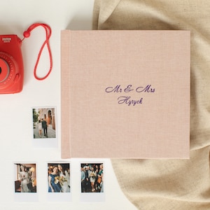 Personalised Wedding Guest Book, Modern Linen Guestbook, Unique Wedding keepsake, Reception Guestbook, Signing Book, Engagement Blank Book