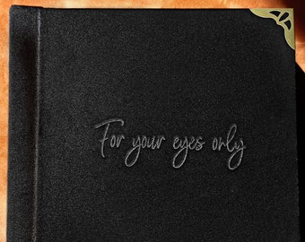 Little Black Book Boudoir photo album gift for Husband  Couple Boyfriend For your eyes only boudoir bridal velvet Valentine gift New year