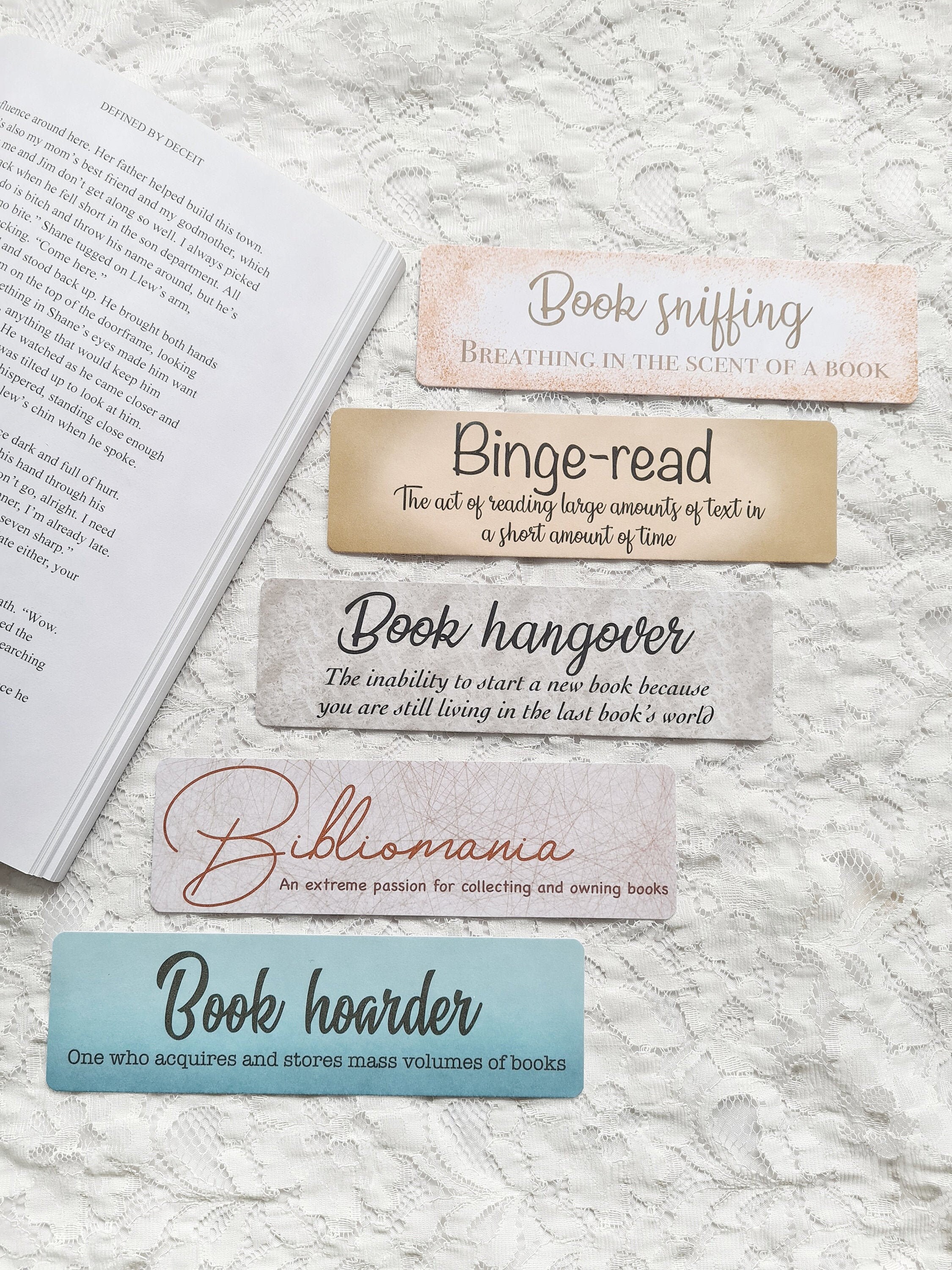 Bookish Dictionary Bookmark Collection Part 2 Bookish Etsy