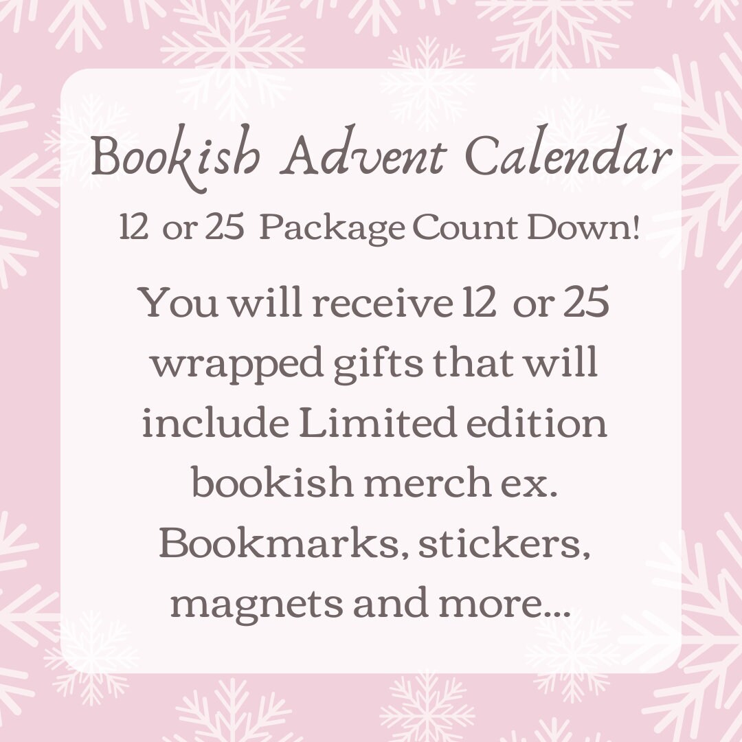 PRE ORDER Bookish Advent Calendar 12 or 25 Days Count Down Etsy Canada