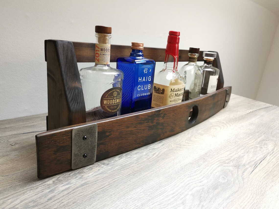 Whiskey shelf Liquor Bottle Display Shelf Home Bar Etsy