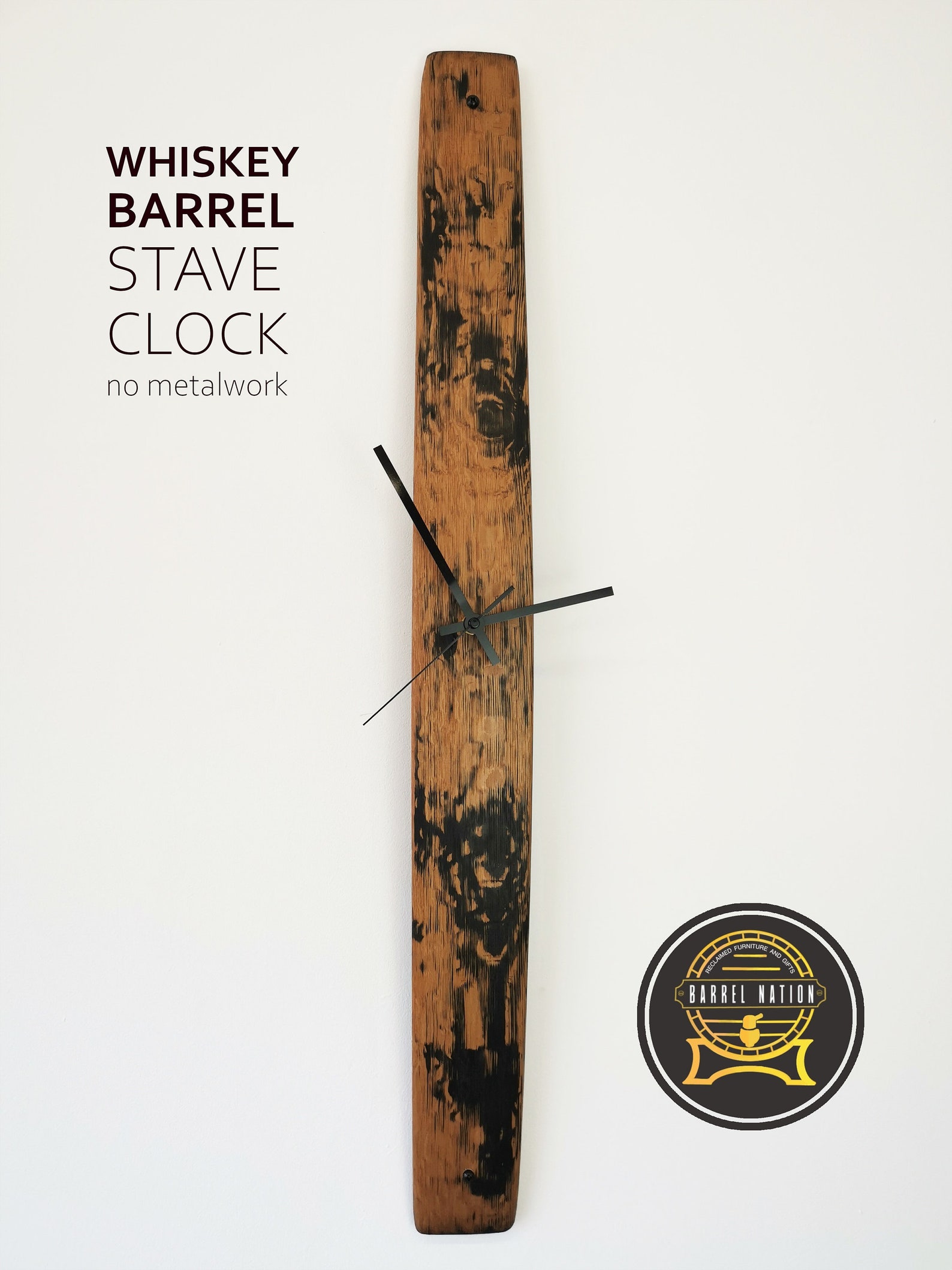 Whiskey Barrel Wall Clock Unique Clock Vintage Clock Wood Etsy UK