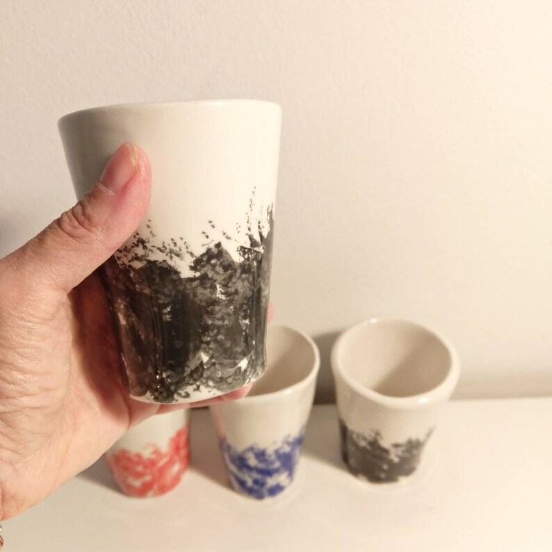 Chrome and Black Ceramic Wine Tumbler