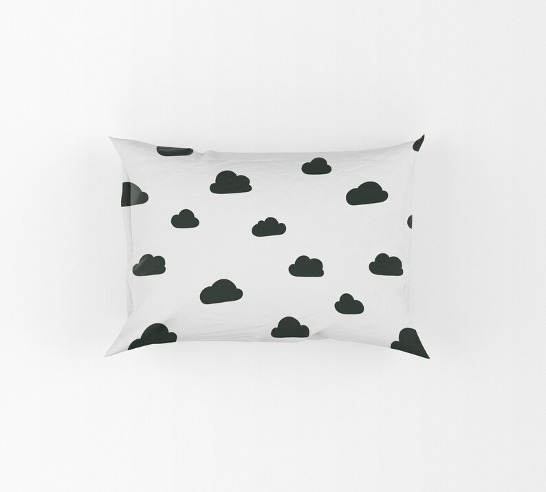 Kids Personalized Pillowcase Black and White Nursery Bedding Etsy