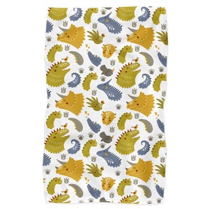 Bath Towel, Hand Towel, Bath Towels, 2 SIZES, Kids Bath towels, Dinosaurs towels, Dinosaurs