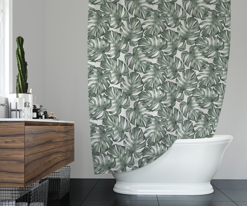 Tropical Palm Leaf Bath Towels Green Leaf Hand Towels Etsy Israel