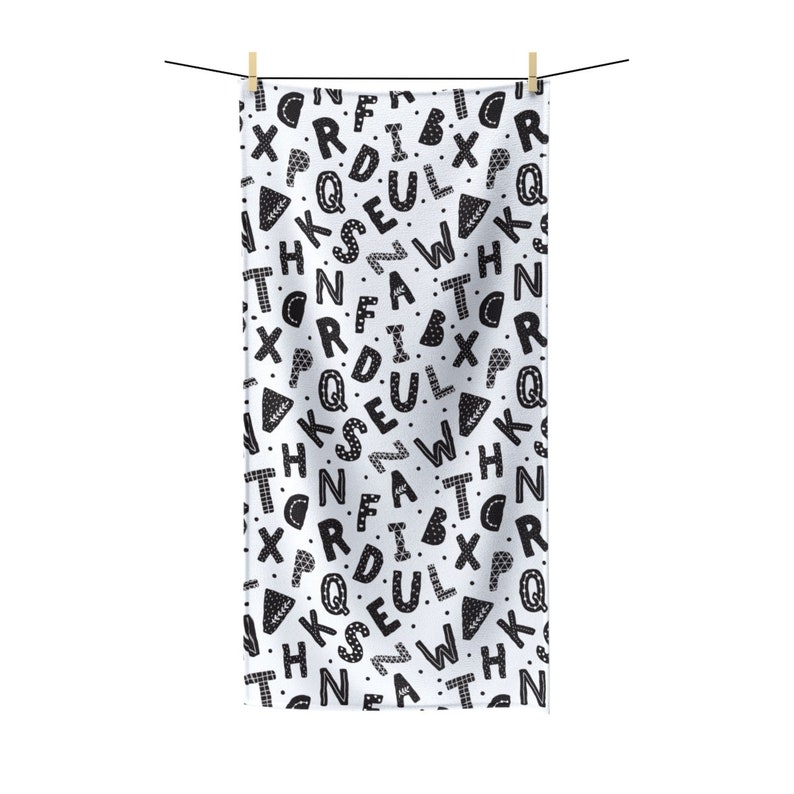 Shower Curtain Black & White Kids Shower Curtain Etsy