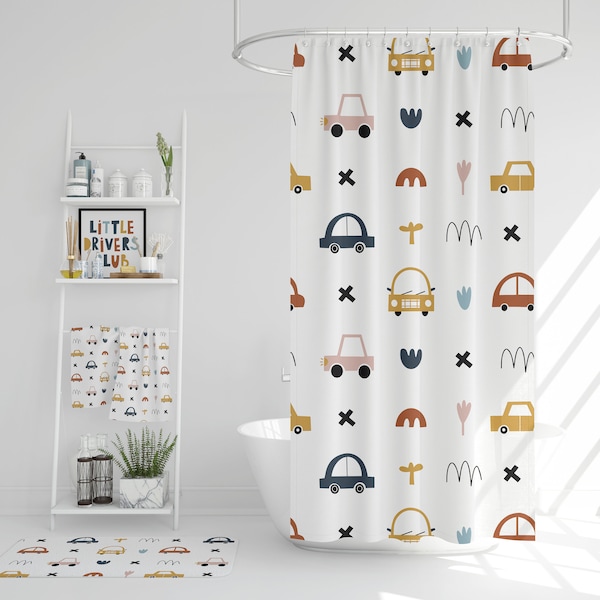 Boys Shower Curtain Etsy