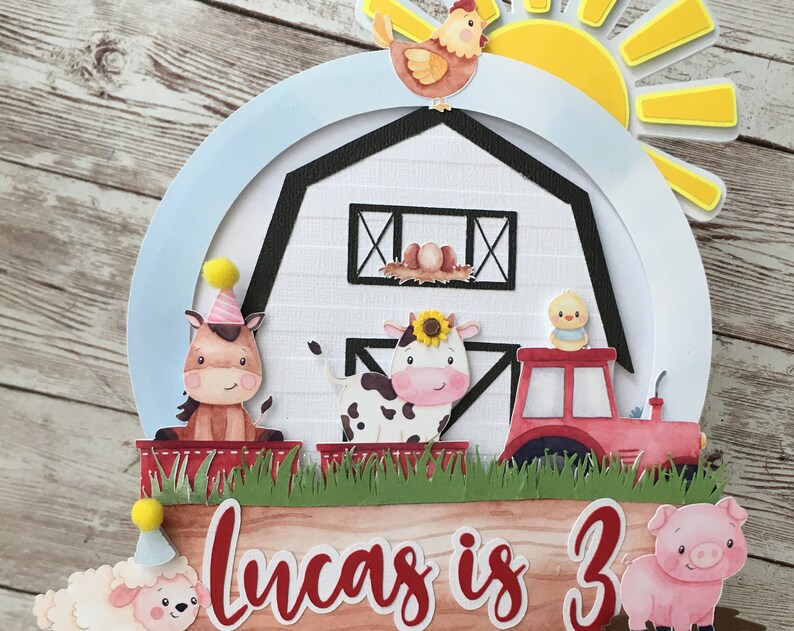 Farm animals cake topper Farm animals decor Farm animals topper Farm animals theme decorations farm animals birthday party