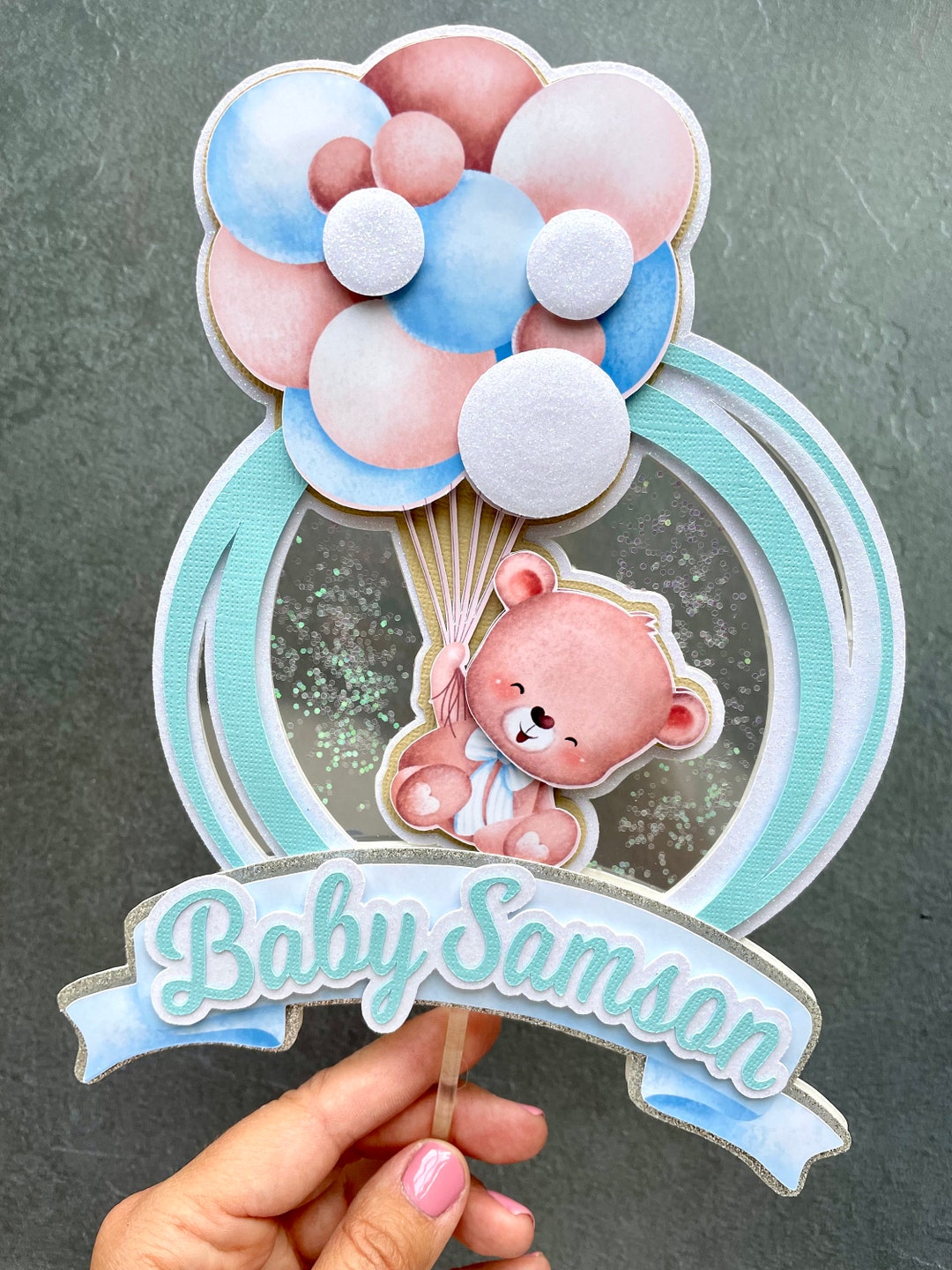 Custom Baby Bear Cake Topper: Baby Shower Party Decor - Etsy