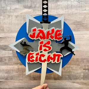 Custom Ninja cake topper / Martial Art birthday party / Taekwondo theme / Ninja birthday party decor
