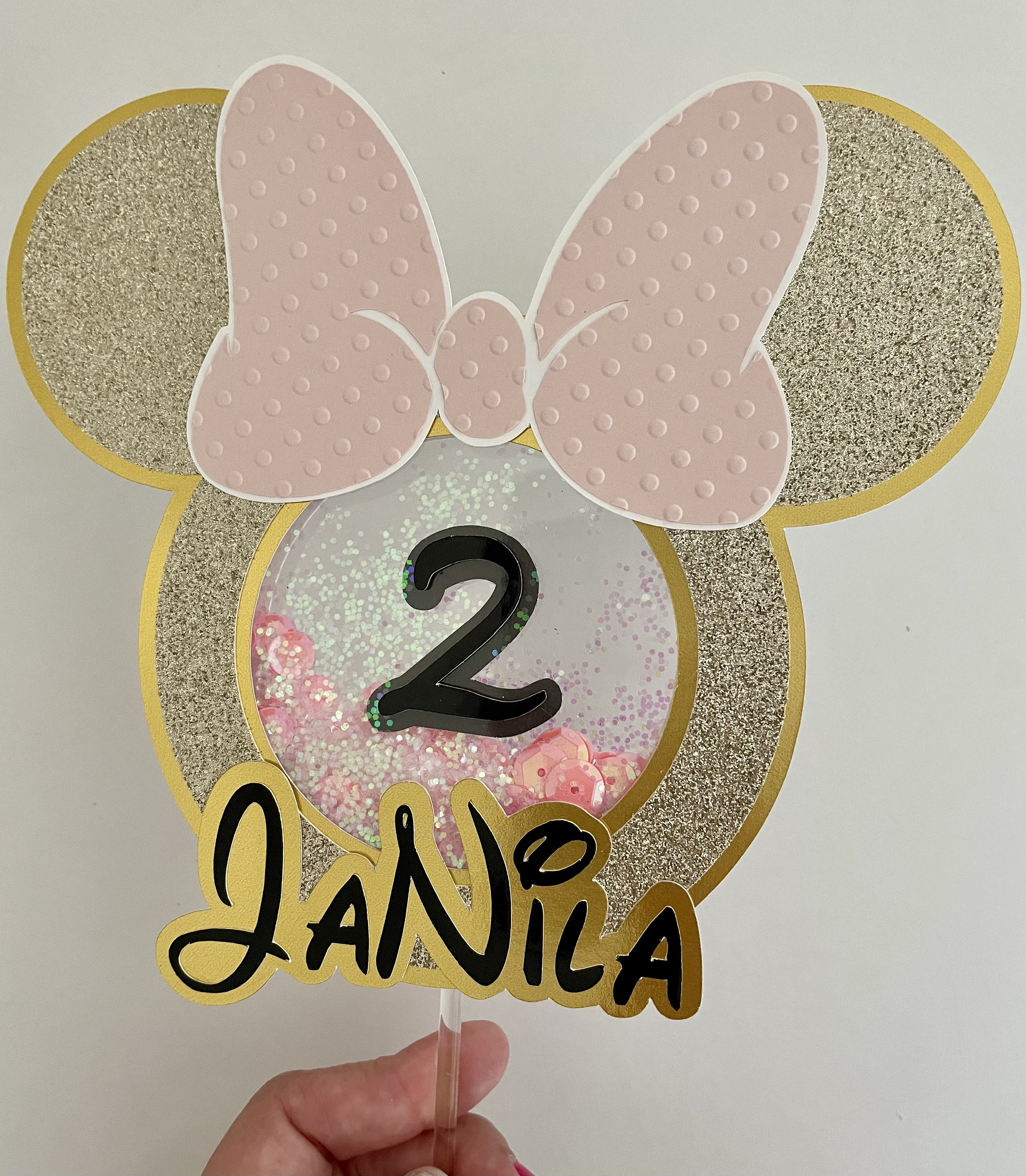 Minnie Magical Mouse Shaker Cake Topper Minnie Party Decor Etsy