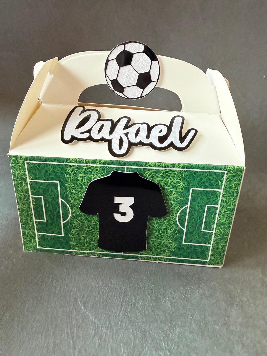 Diy Football Raffle Box Custom Soccer Gable Box With a Name, Soccer Football Activity Box ...