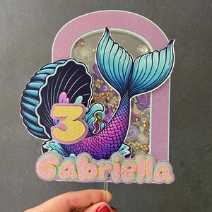 Custom Pastel Mermaid shaker cake topper, Mermaid birthday party, Under the sea cake topper, mermaid party decorations, mermaid party favor