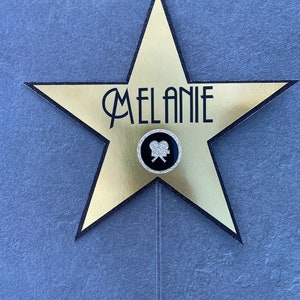 Gatsby Hollywood Walk of Fame Star cake topper, Hollywood birthday party decor, Hollywood cake topper