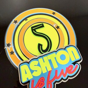 Glow in the Dark Cake Topper: Neon Birthday Party Decor image 12