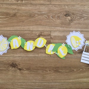 Lemon birthday banner, Lemon birthday garland, Lemonade garland, Lemon citrus party decor, Lemonade banner, Lemon birthday decor
