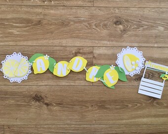 Lemon Birthday Banner: Handmade Citrus Party Garland