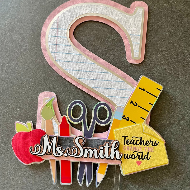Happy Teachers Day Cake Topper Etsy
