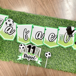 Soccer banner, soccer garland, soccer birthday party, sports birthday, European football Decor, soccer centerpiece, futsal party