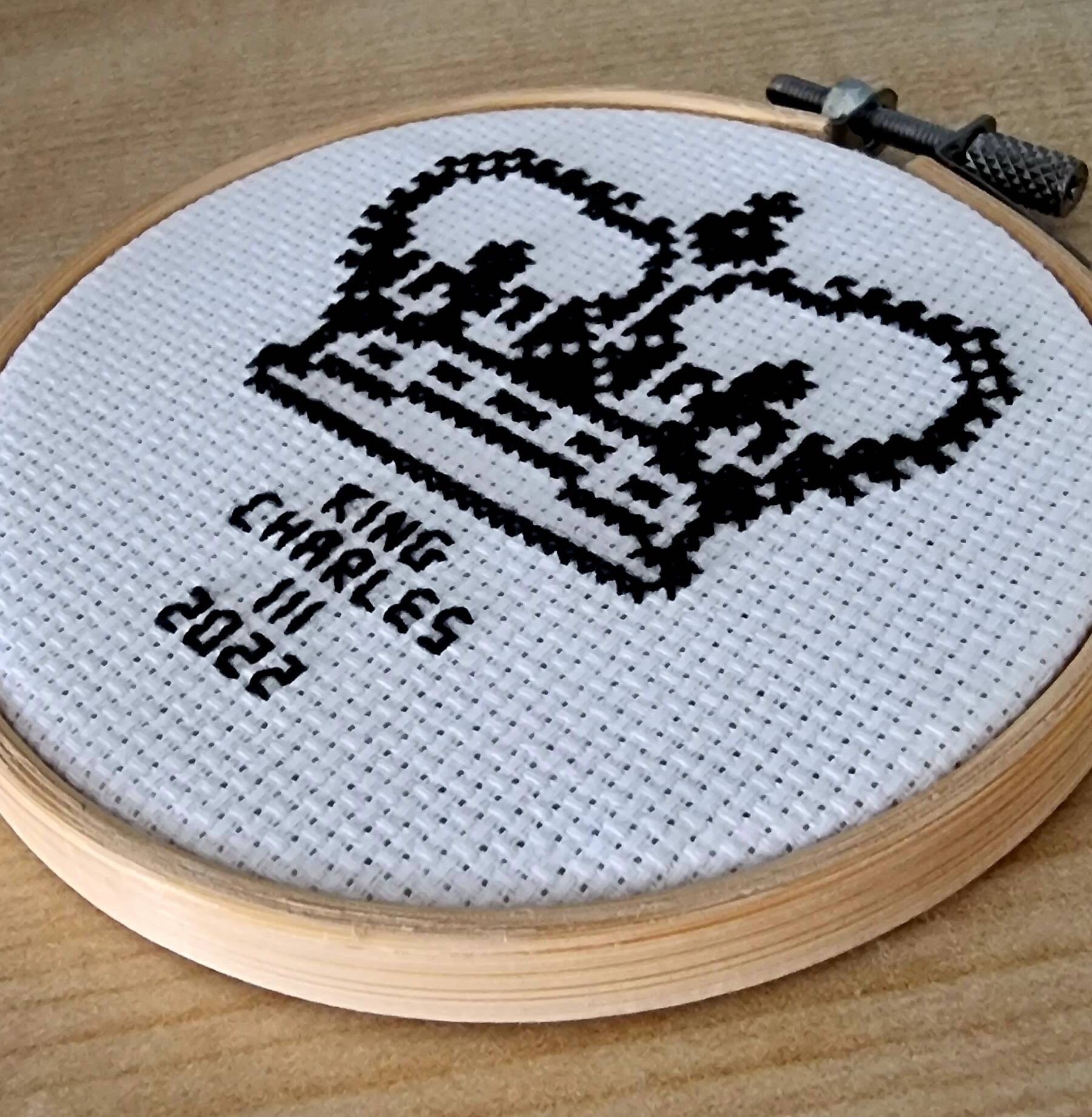 King Charles Iii Cross Stitch King Charles Memorabilia Royal Etsy