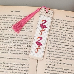 Bespoke hand stitched bookmark  Cross stitch bookmark Unique handmade bookmark  Needle art Book lover Bookworm