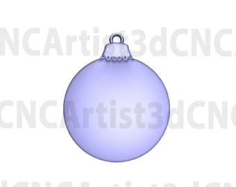 Christmas Ornament STL File for 3d printing - Laser CNC Router - 3D Printable model - Tree Ornament 3d .stl model - Ornament STL Download
