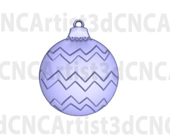 Christmas Ornament STL File for 3d printing - Laser CNC Router - 3D Printable model - Tree Ornament 3d .stl model - Ornament STL Download