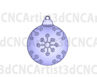 Christmas Ornament STL File for 3d printing - Laser CNC Router - 3D Printable model - Tree Ornament 3d .stl model - Ornament STL Download