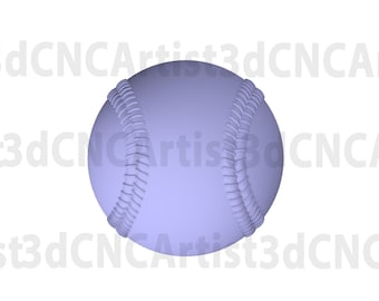 Baseball half STL File for 3d printing, Laser, CNC Router - 3D Printable model - Sports 3d printable model - Baseball .stl 3d download model