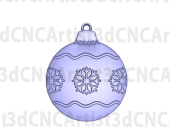 Christmas Ornament STL File for 3d printing - Laser CNC Router - 3D Printable model - Tree Ornament 3d .stl model - Ornament STL Download