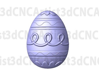 Easter Egg STL File for 3d printing, Laser, CNC Router - 3D Printable model - Easter 3d printable model - Easter | Easter Egg STL