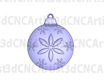 Christmas Ornament STL File for 3d printing - Laser CNC Router - 3D Printable model - Tree Ornament 3d .stl model - Ornament STL Download