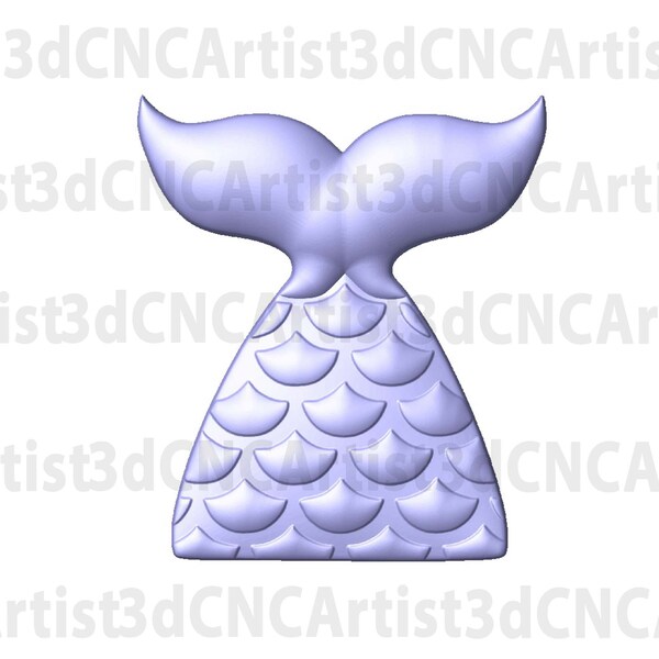 Mermaid Stl File - Etsy
