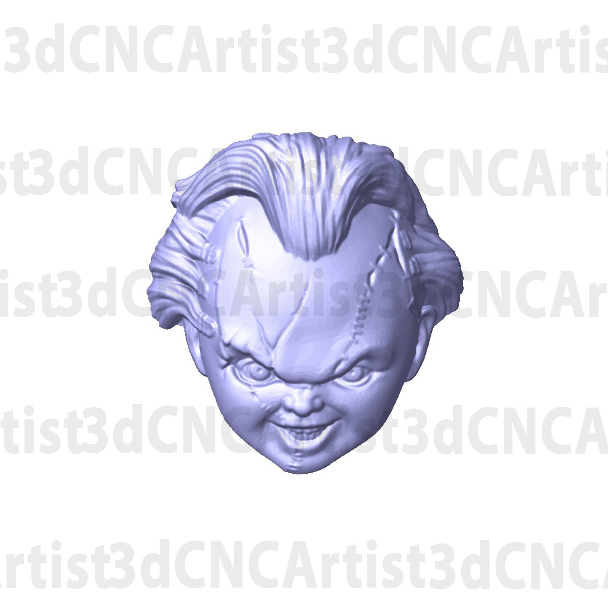 Chucky Doll STL File for 3d Printing, Laser, CNC Router 3D Printable