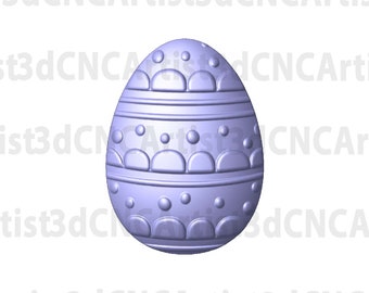 Easter Egg STL File for 3d printing, Laser, CNC Router - 3D Printable model - Easter 3d printable model - Easter | Easter Egg STL