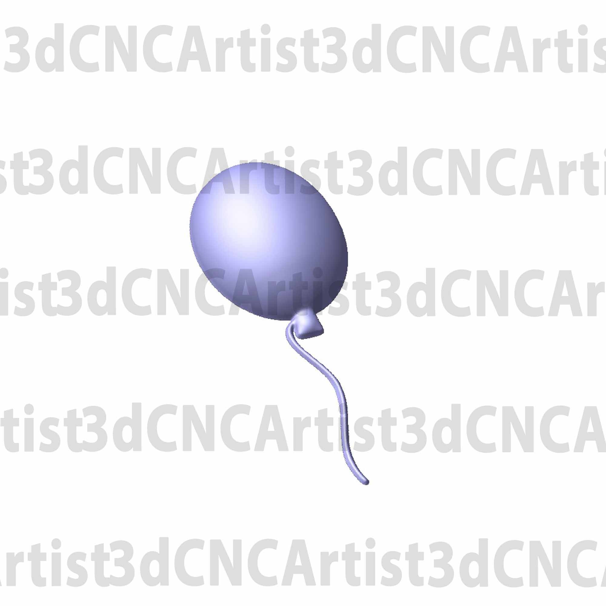 Shape File Balloons Balloon STL File for 3d Printing, Laser, CNC Router - 3D Printable ...