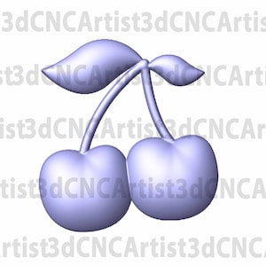 Cherries STL File for 3d printing, Laser, CNC Router - 3D Printable model - Cherry 3d printable model - Cherry 3d downloadable model