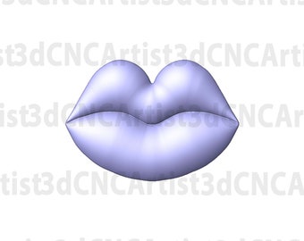 Lips STL File for 3d printing, Laser, CNC Router - 3D Printable model - Kiss Lips printable model -  Lips 3d download STL 3D Printing