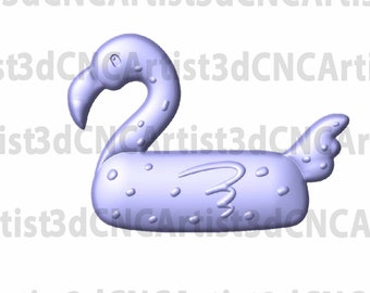 Flamingo STL File for 3d printing, Laser, CNC Router - 3D Printable model - Flamingo printable model - Flamingo Pool Float 3d download model