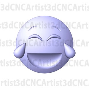 Emoji STL File for 3d printing, Laser, CNC Router - 3D Printable model - Emoji 3d printable model -  Laughing Emoji 3d download