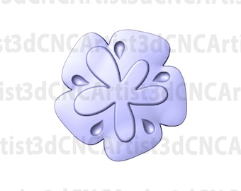 Sanddollar STL-fil för 3D-utskrift, laser, CNC-router - 3D-utskrivbar modell - Utskrivbar havsmodell - Sanddollar snäckskal 3D-modell STL