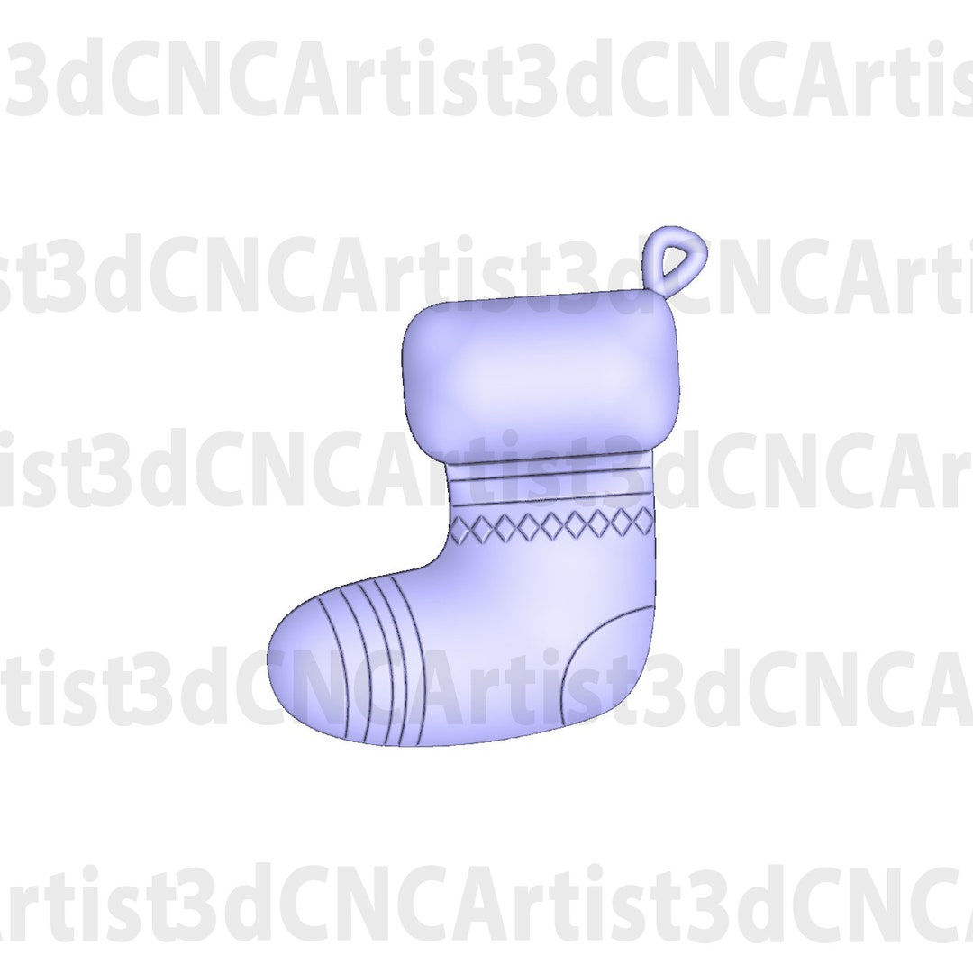 Christmas Stocking STL File for 3d Printing Laser CNC Router 3D ...