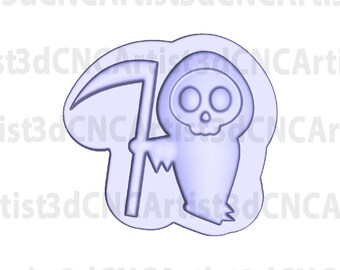Grim Reaper STL File for 3d printing, Laser, CNC Router - 3D Print model - Halloween 3d model -  Reaper STL File - Death Man Halloween