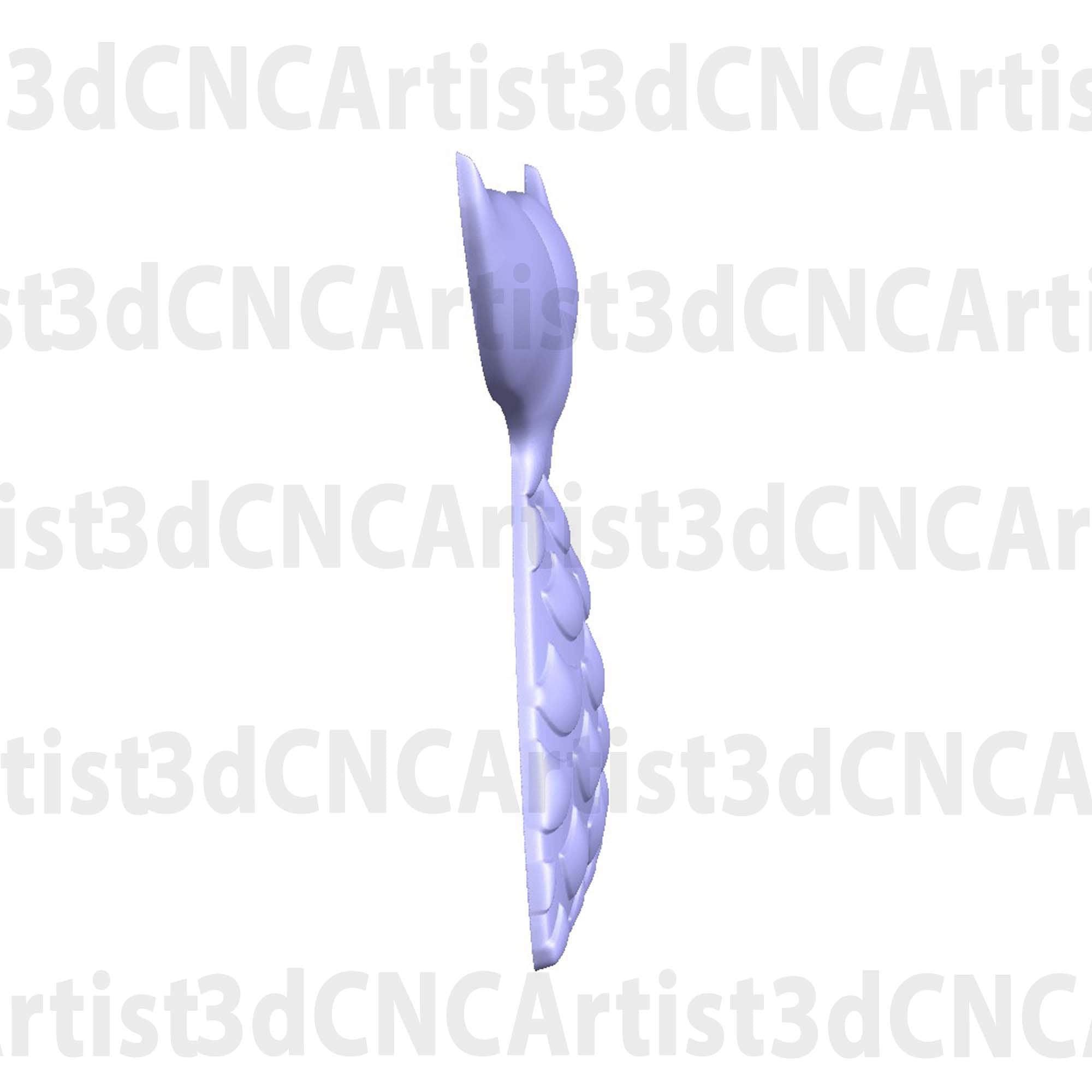 Mermaid Tail STL File for 3d Printing, Laser, CNC Router - 3D Printable ...