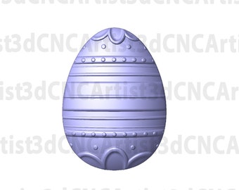 Easter Egg STL File for 3d printing, Laser, CNC Router - 3D Printable model - Easter 3d printable model - Easter | Easter Egg STL