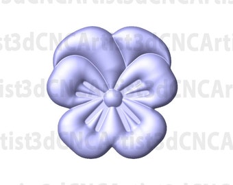 Pansy STL File for 3d printing, Laser, CNC Router - 3D Printable model - Flower printable model - Flower 3D Model STL Downloadable File