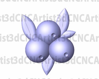 Blueberry STL File for 3d printing, Laser, CNC Router - 3D Printable model - Blueberry 3d printable model - Blueberry 3d downloadable model