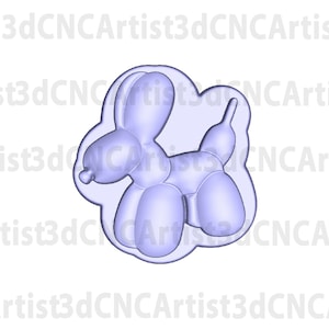 Balloon Dog STL File for 3d printing, Laser, CNC Router - 3D Printable model - Balloon 3d .stl print model - Balloon Animal STL File